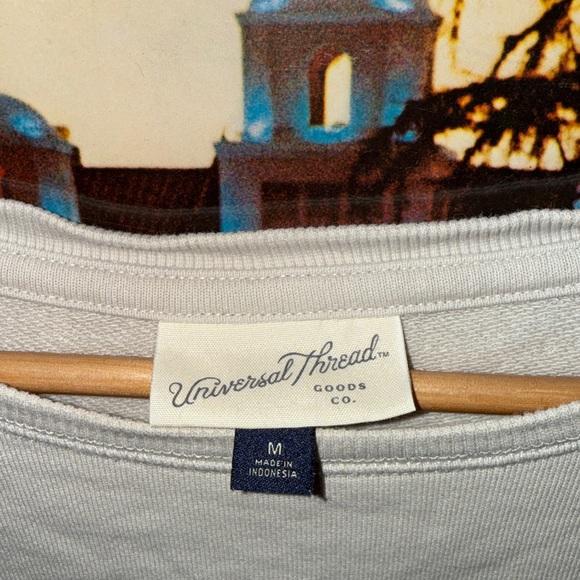 Universal Thread Cream Ruffle Sleeve Sweatshirt - Picture 3 of 5